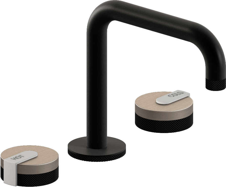 E-11511-R1SN-L1WT-MBK Смеситель для умывальника на 3 отвертия GRAFF MOD+