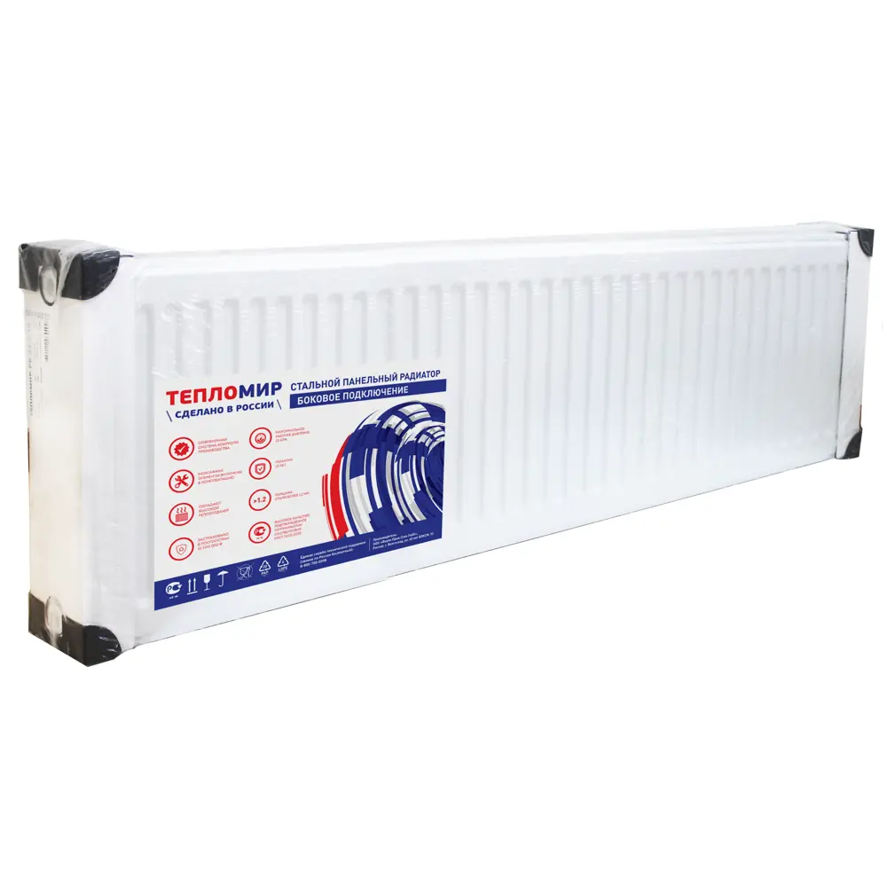 Радиатор Тепломир панельный 22 300x1600 мм боковое подключение сталь цвет белый 83134709 STLM-2206824  - Вид №5