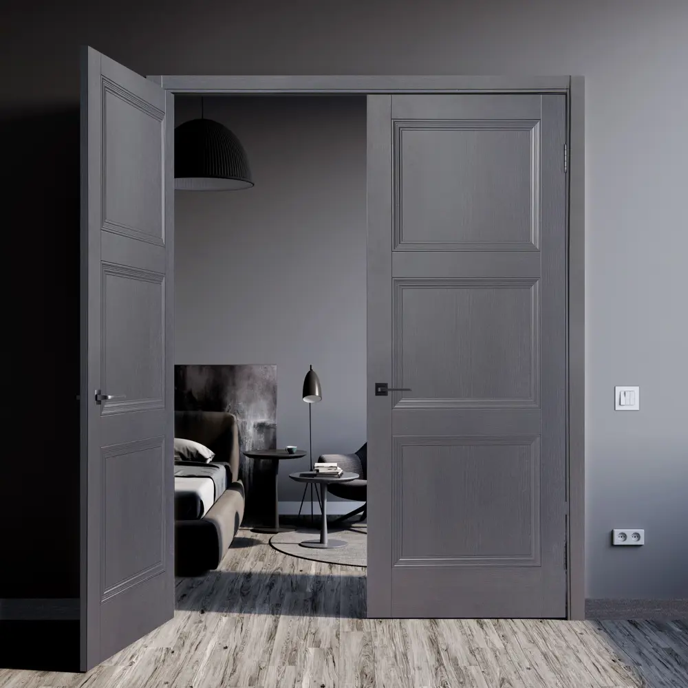 Комплект двери трилло глухая 90x200 см Hardflex цвет грей легно с добором 150 мм МАРИО РИОЛИ STLM-2036562 - Вид №2