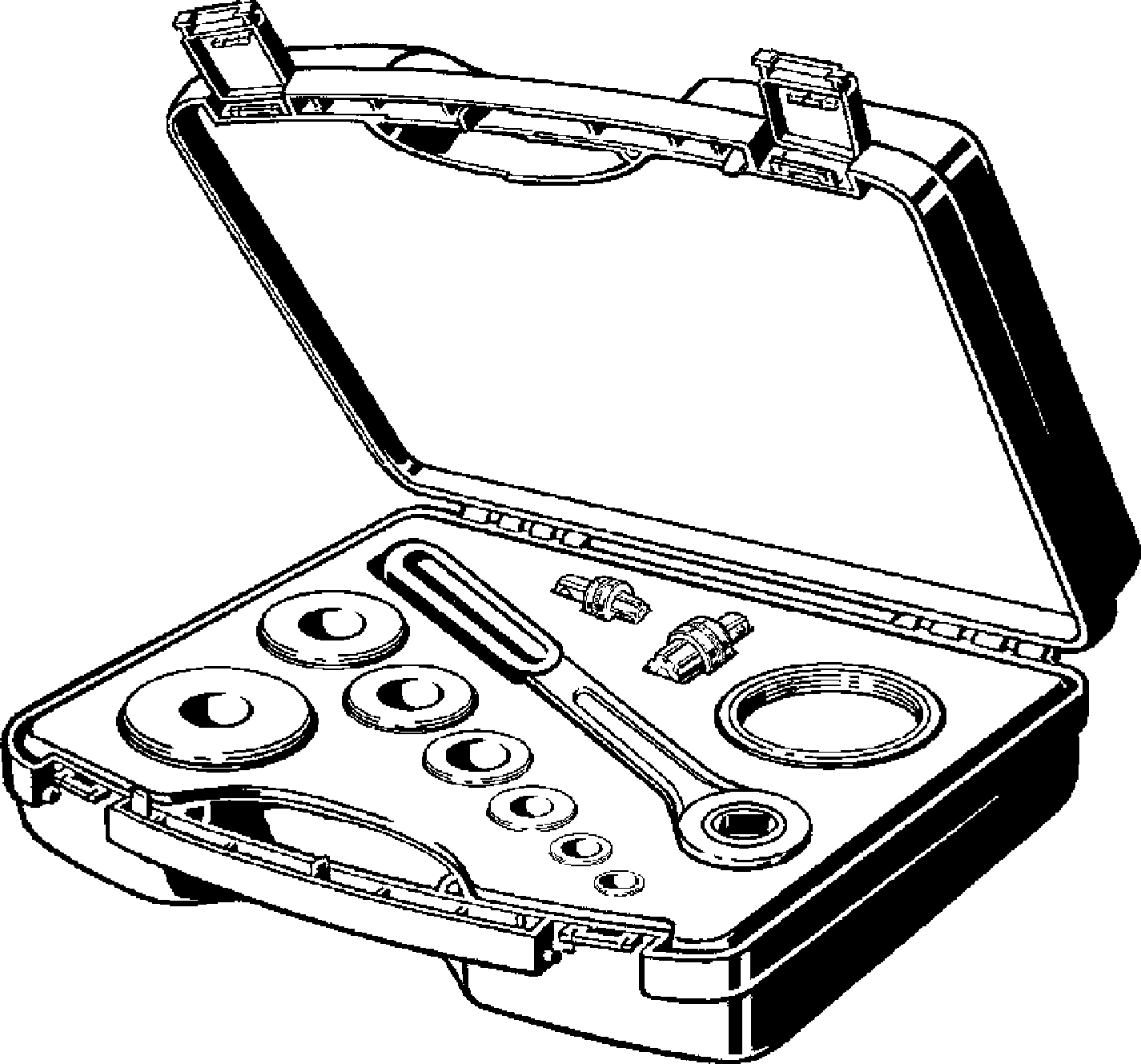 533 021 Модель G2370 Трубопроводные системы  Системные пресс-инструменты  Запчасти, Аксессуары  Наборы инструментов для газовой арматуры Santreyd  - Вид №1