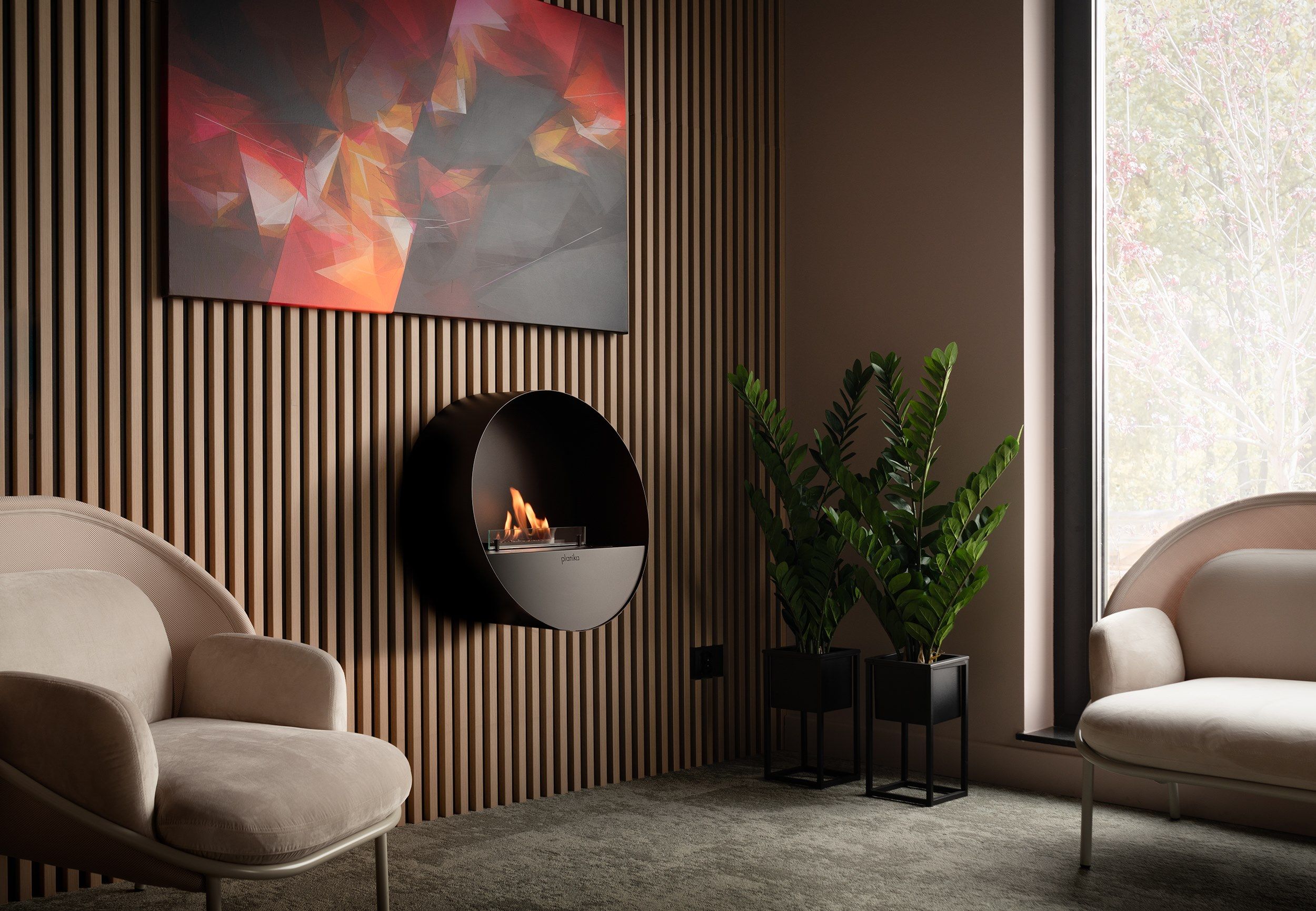 Биоэтанол настенный стальной камин Planika Bubble ARCH-00131627 - Вид №1