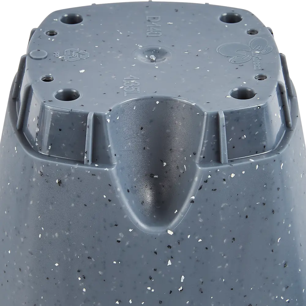 Горшок цветочный Ingreen Stone ø14 h13 см v1.35 л пластик темный серый STLM-2041528 - Вид №3