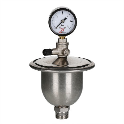 VT.CAR20.I.04001 Гаситель гидроударов мембранный с манометром Valtec 0,155 л 