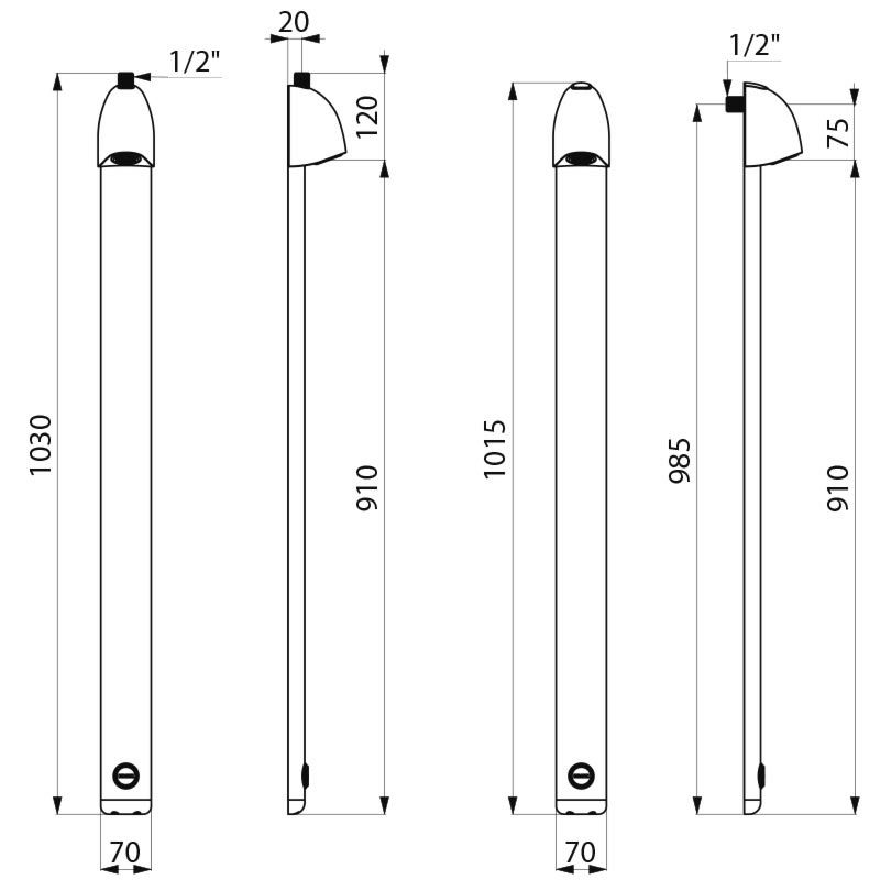 714700 Душевая панель SPORTING 2 DELABIE  - Вид №1