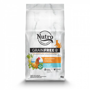 ПР0059470 Корм для кошек для стерилизованных, со свежей курицей и экстрактом розмарина сух. 4кг NUTRO