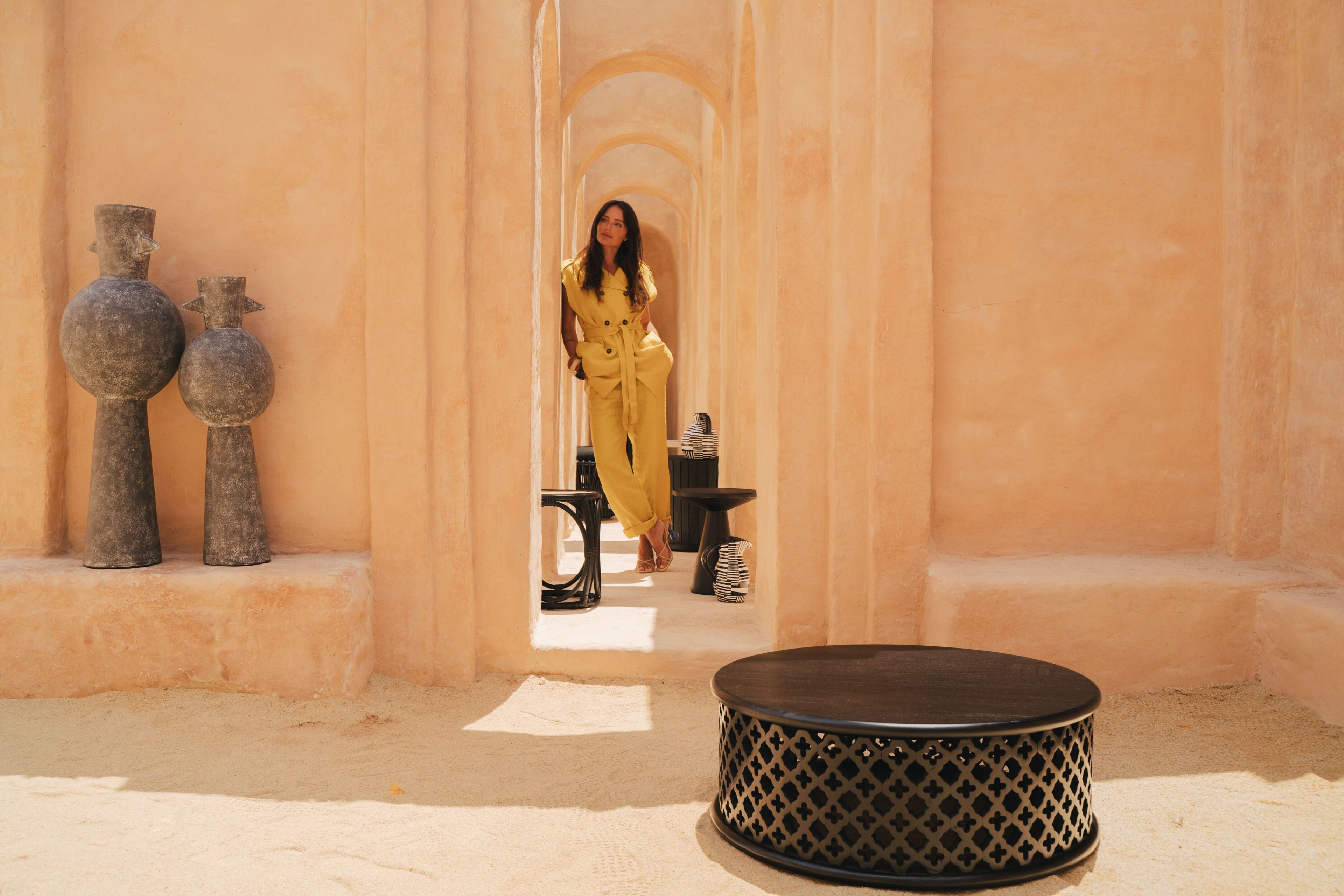 Круглый низкий стол из тикового дерева cbdesign Bamileke ARCH-00130721 - Вид №5