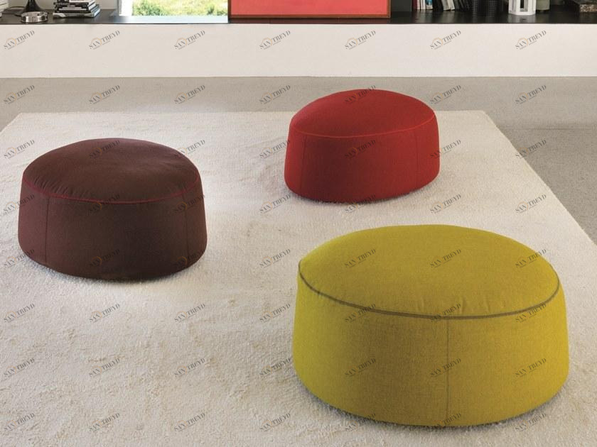 Désirée divani Круглый пуф со съемным чехлом из ткани Milos sun-id-1476272