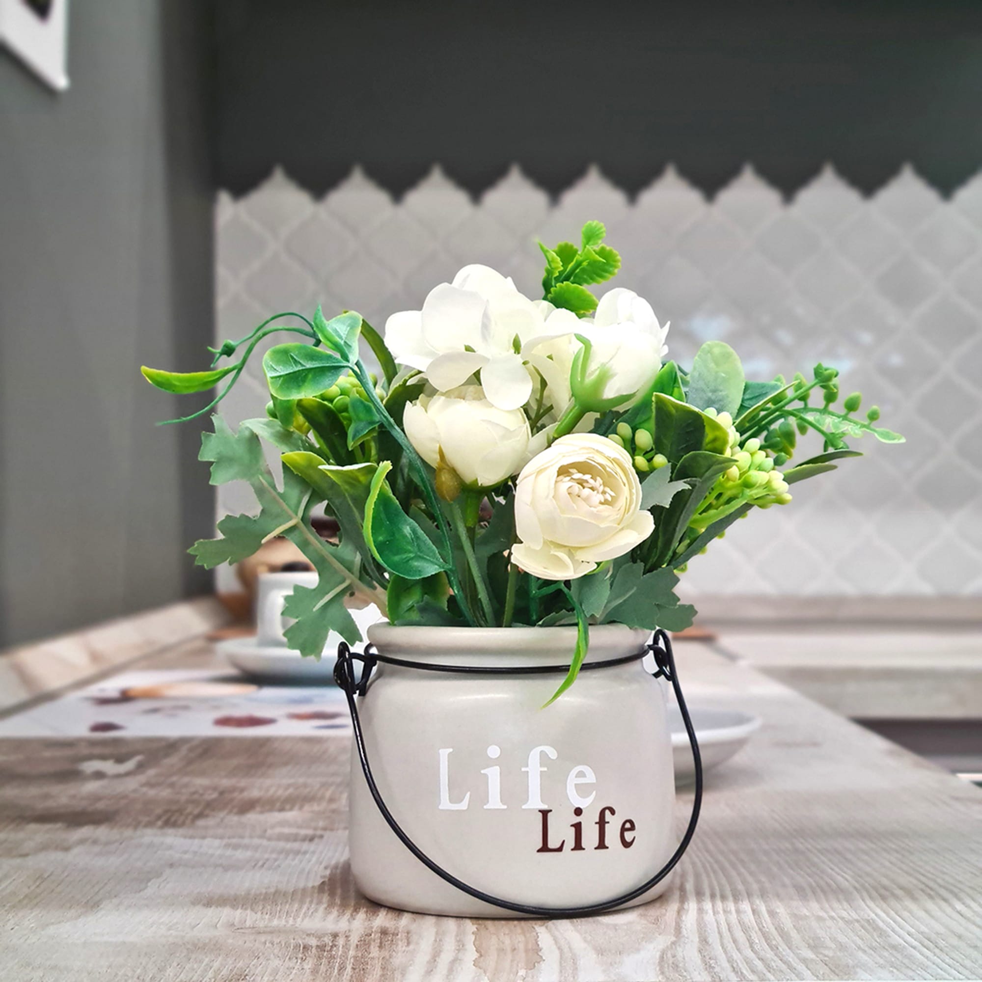 88249646 Искусственное растение в керамическом горшке с подвесом Santreyd STLM-0077030 - Вид №3