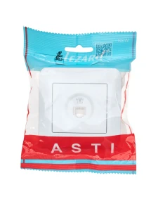 ASTI Розетка телефонная евро белая