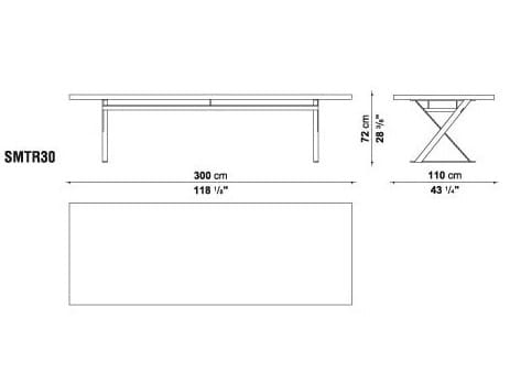Прямоугольный стол из стали и дерева Maxalto Макс ARCH-00142429 - Вид №3