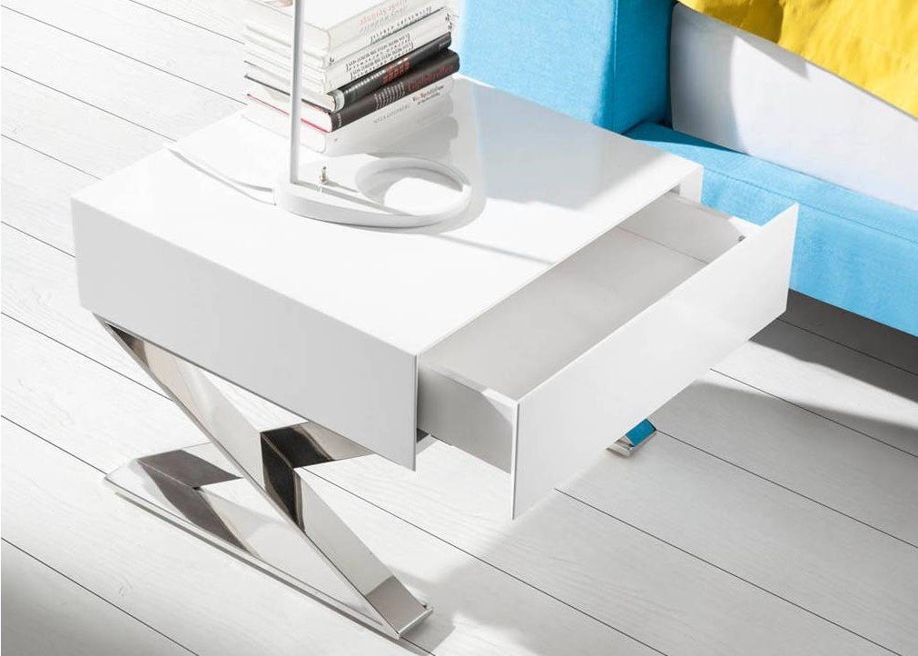 Тумбочка прикроватная белая LE373 от Angel Cerda ANGEL CERDA  148639 Белый  - Вид №1