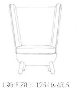 Adrenalina Кресло из ткани с высокой спинкой для контракта Sly sun-id-1397072 - Вид №4