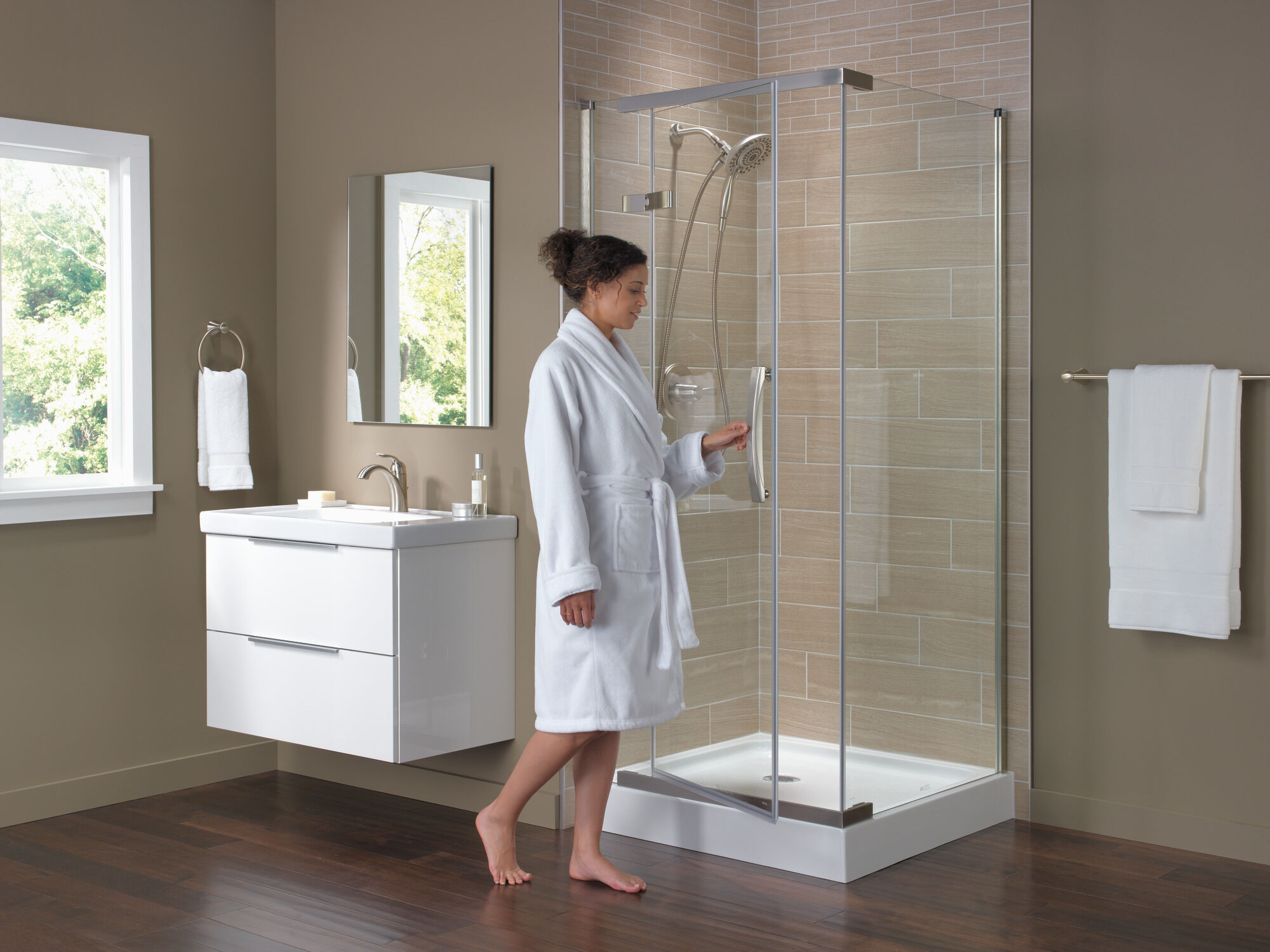 36 '' безрамный угловой душ Delta Faucet BVS91236CS - Вид №3