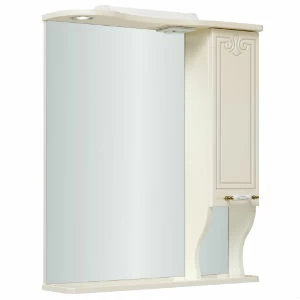 Шкаф зеркальный навесной Кантри 65 правый /крем/