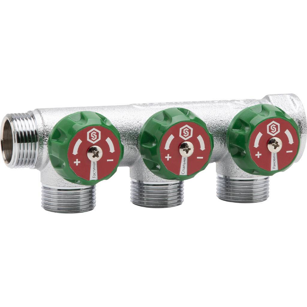 Коллектор распределительный STOUT 3/4"x1/2" на 3 отвода 84868362 STLM-0056519 - Вид №1