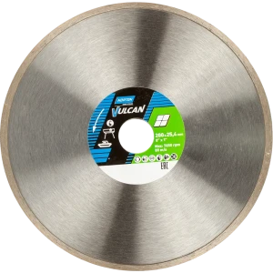 Диск алмазный по керамике Norton Vulcan Tile 70184625183 сплошной 200x25.4x1.7 мм