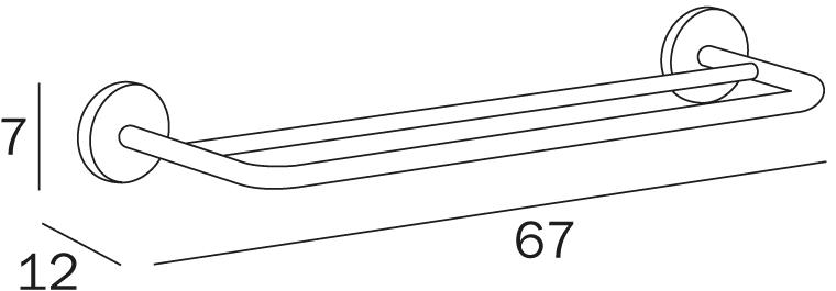 INDA® Держатель для полотенец двойной Colorella A2391b - a2391c - Вид №1