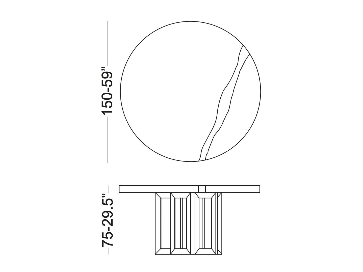 Круглый стол из грецкого ореха на заказ Il Pezzo Mancante кусок 6 ARCH-00044885 - Вид №6