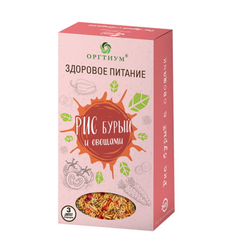 Рис бурый экологический с овощами Оргтиум 180 г Santreyd 13547 - Вид №1