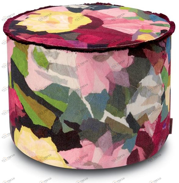 MissoniHome Пуф Cylinder из хлопкового бархата Dancing flowers sun-id-1513229