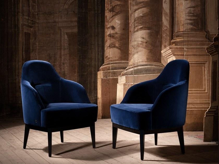 Paolo Castelli Кресло из нубука в современном стиле с подлокотниками и подголовником Venice sun-id-1466890 - Вид №4