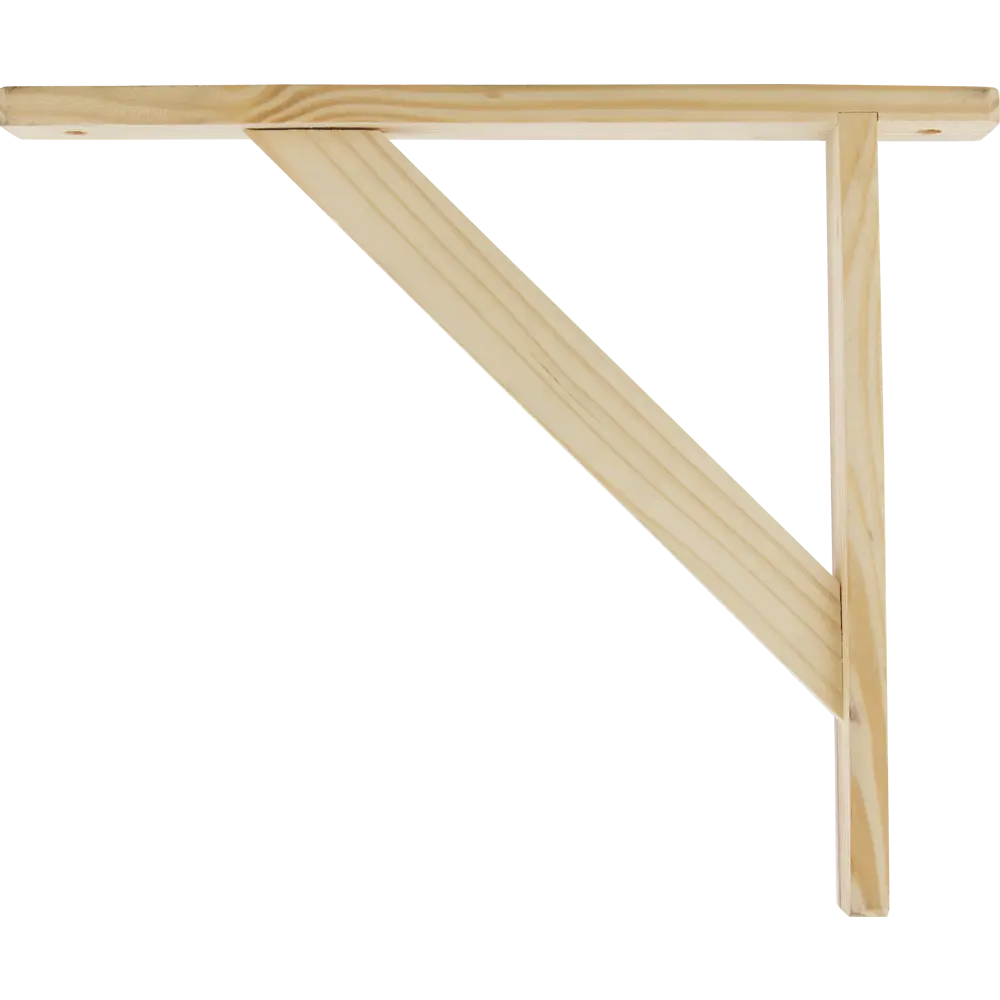 Кронштейн деревянный №15 25х30 см нагрузка до 30 кг, сосна LARVIJ STLM-2061831 - Вид №1