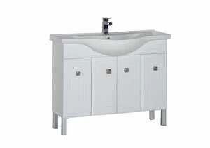 Тумба под раковину Aquanet Стайл 105 белый (4 дверцы)