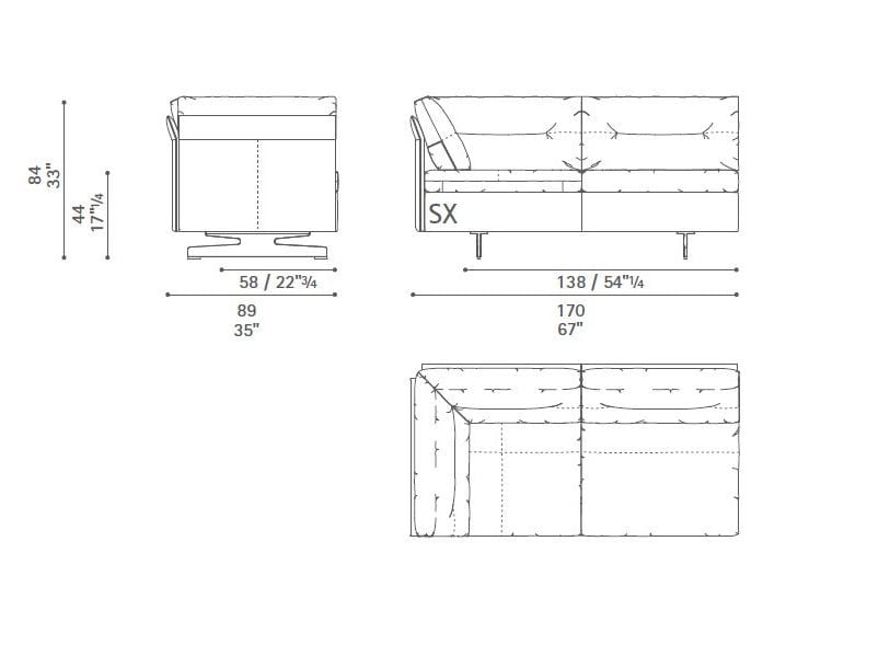 Диван с журнальной стойкой Poltrona Frau коллекция-диваны и кресла ARCH-00101037 - Вид №55