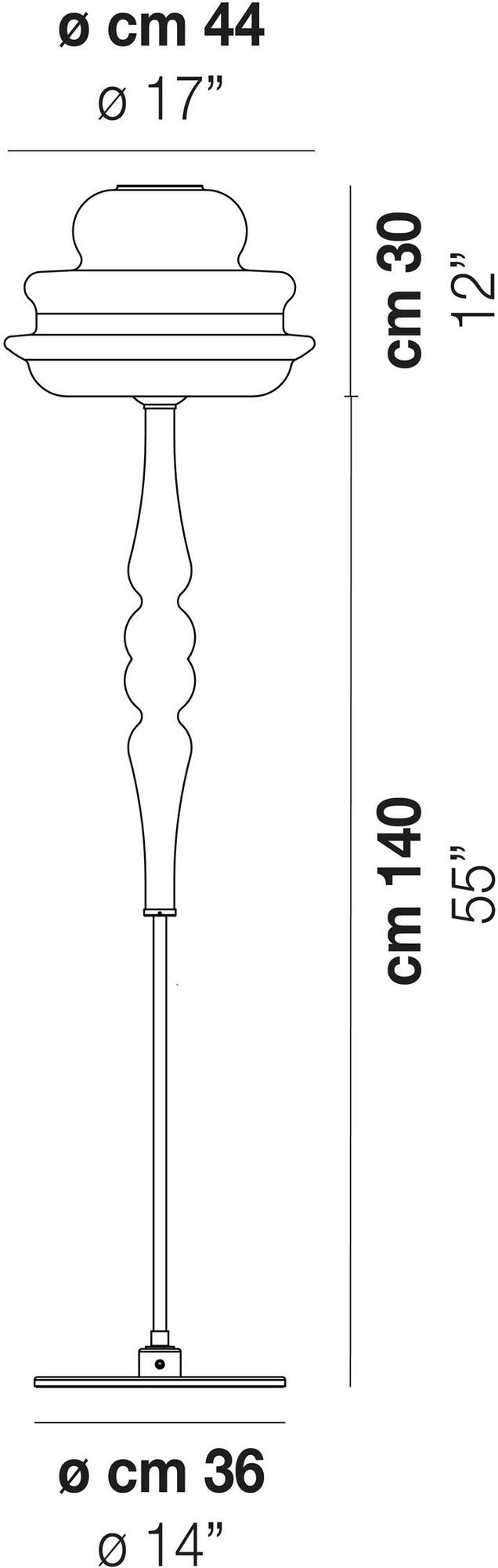 Vetreria Vistosi Торшер из хрусталя Novecento sun-id-1491396 - Вид №1
