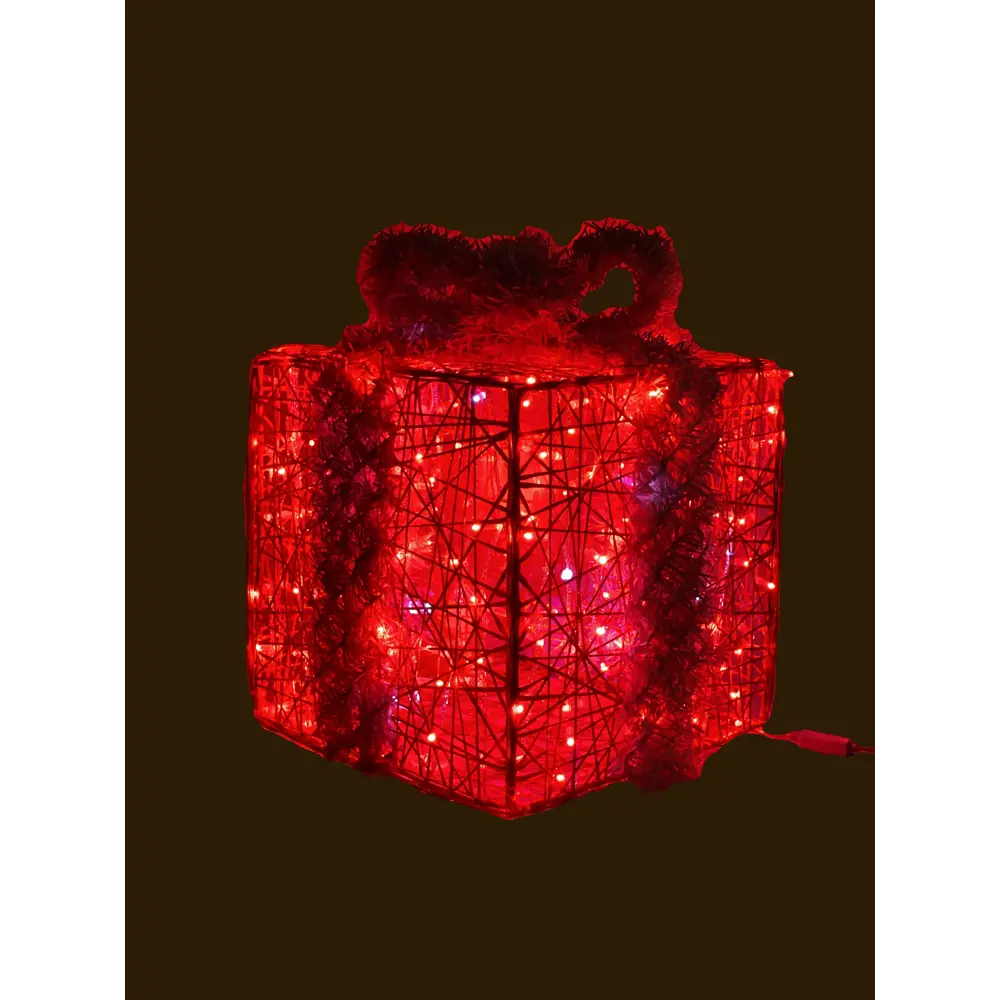Электрическая светящиеся фигура Подарок 200 LED 80x80x80 см теплый белый свет 86164007 STLM-2129871 AJURIO  - Вид №6