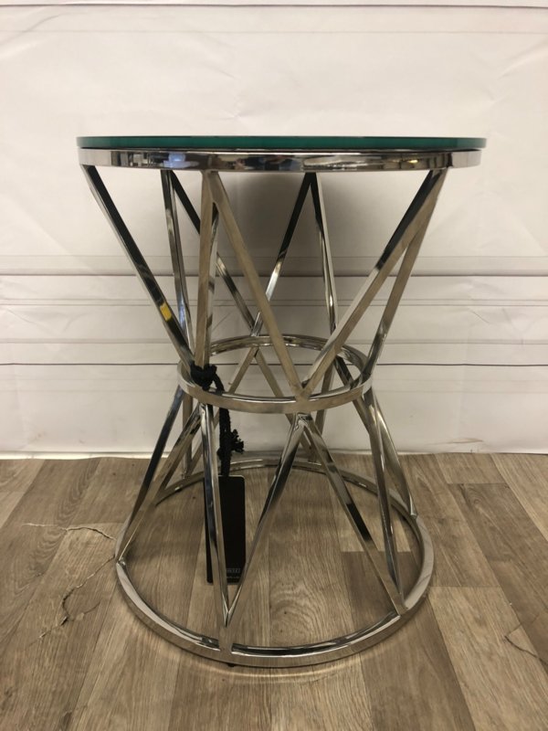 Столик-табурет приставной черный с основанием хром 29 см Domingo S от Eichholtz EICHHOLTZ  242559 Хром;черный  - Вид №5