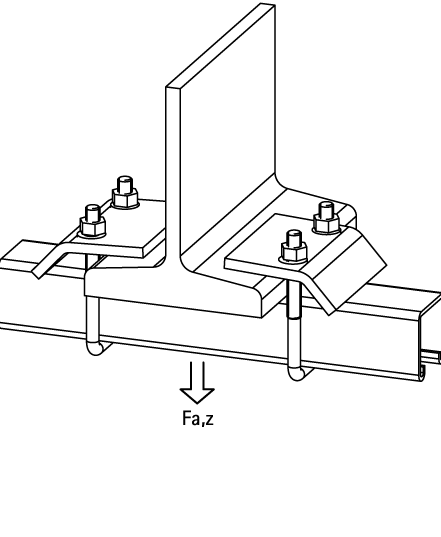 66587721 BIS Strut Stainless Steel Beam Clamp to connect Strut Rail to steel beam walraven  - Вид №2