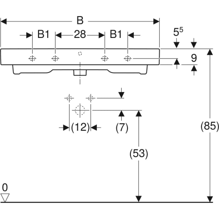 124060000 Раковина Geberit iCon Geberit  - Вид №3