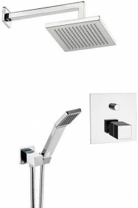 Remer Rubinetterie Термостатический душевой набор с лейкой и ручным душем Qubika thermo Qt 09 s02