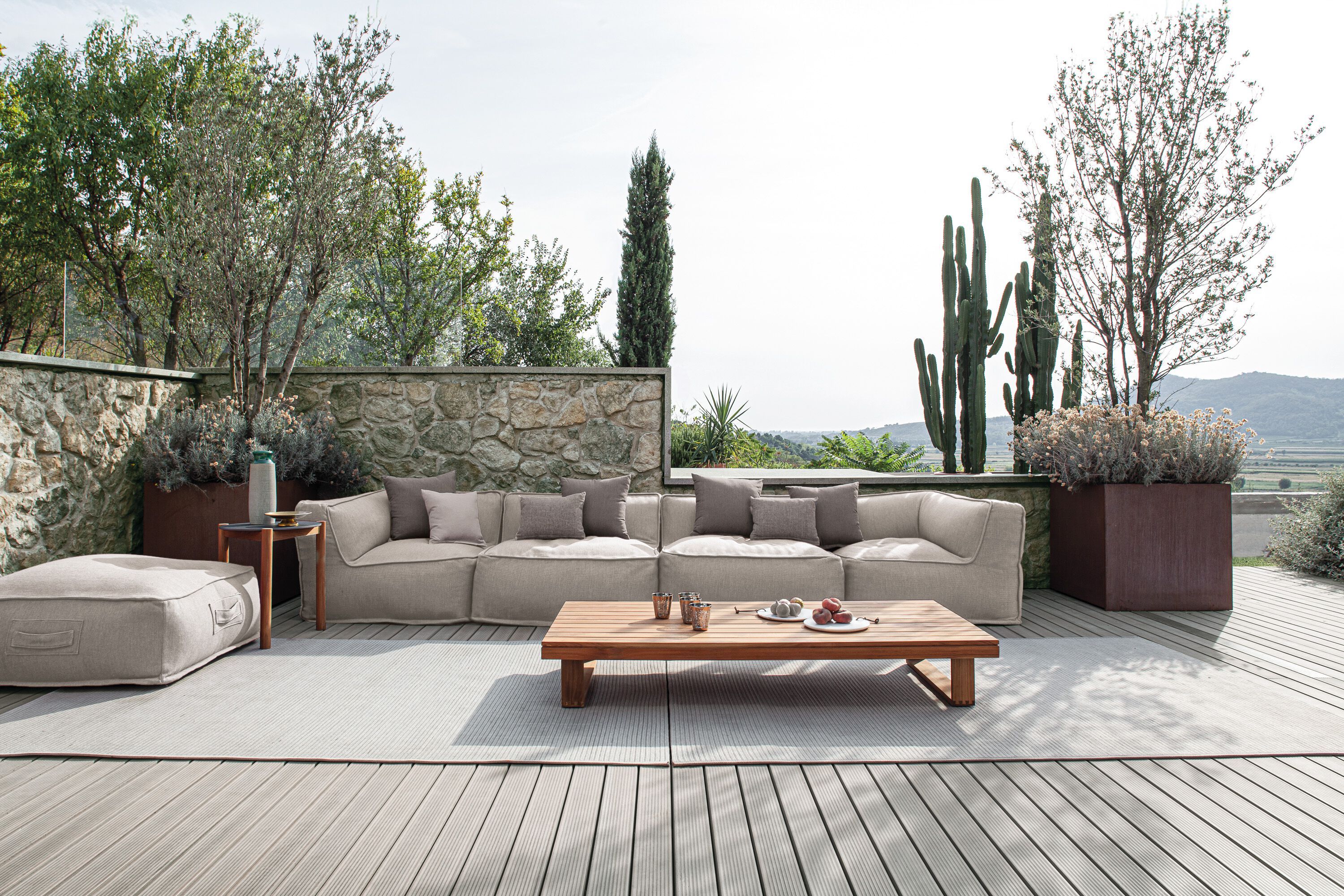 Ткань квадратный сад пуфик Atmosphera ARCH-00089200 - Вид №1