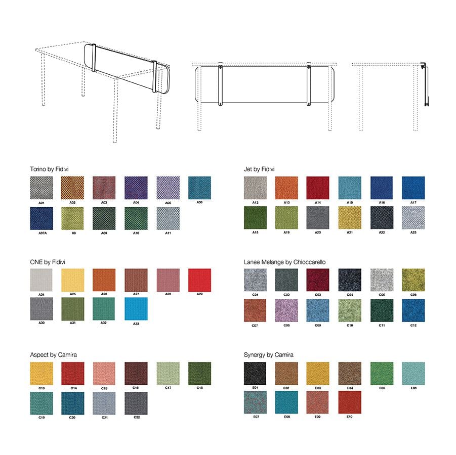 Звукопоглощающая панель перегородки стола Askia Connect ARCH-00081415 - Вид №9