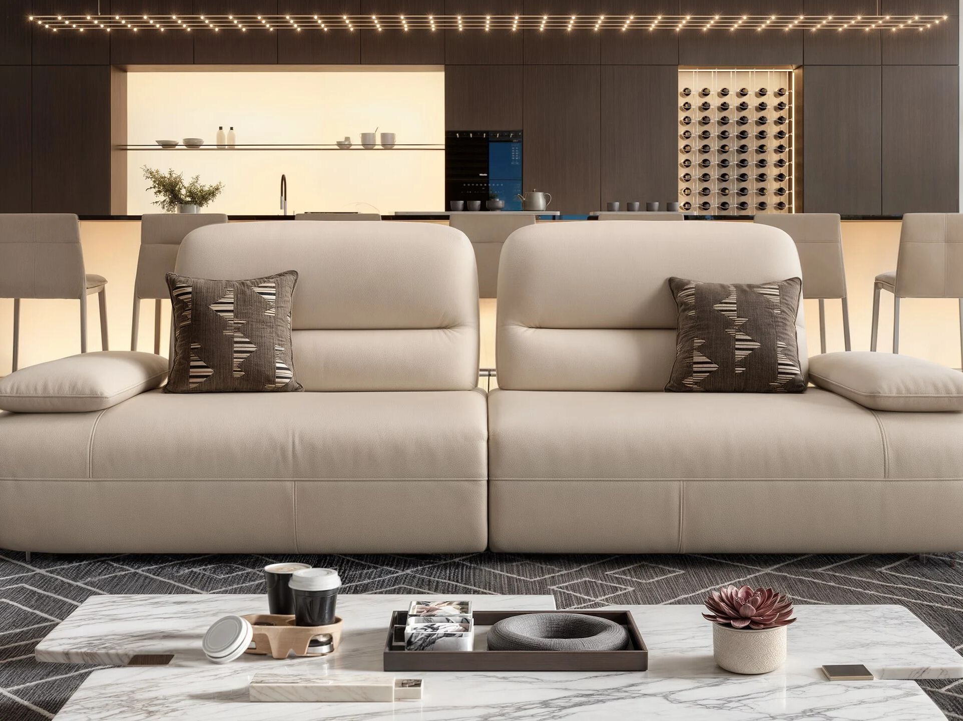 3-местный кожаный диван Sofanella Дубай ARCH-00045684 - Вид №8