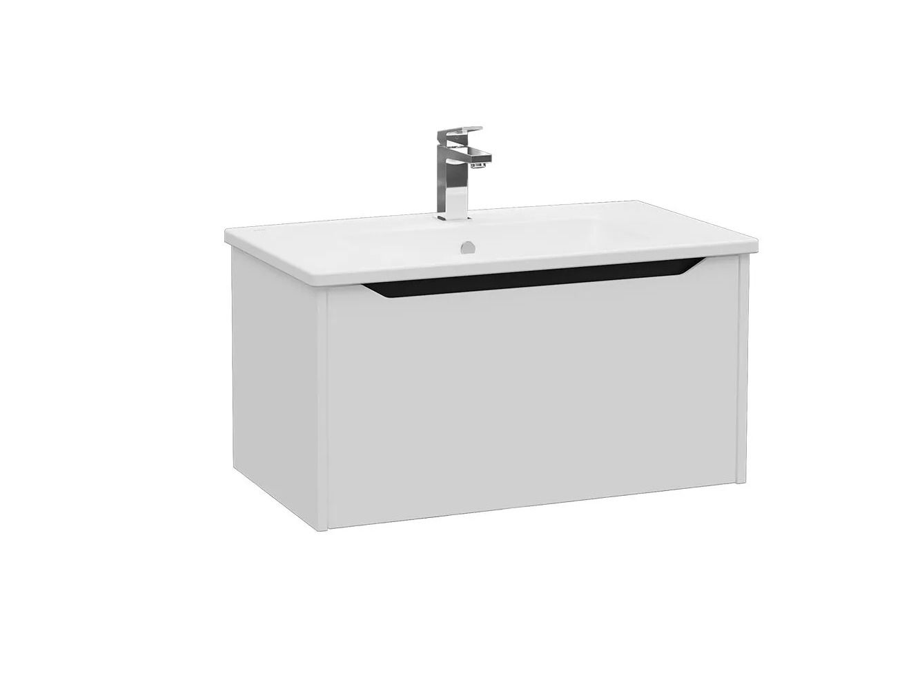 Подвесной шкаф для умывальника со встроенной раковиной с ящиками VitrA Bathrooms Integra Square ARCH-00116357
