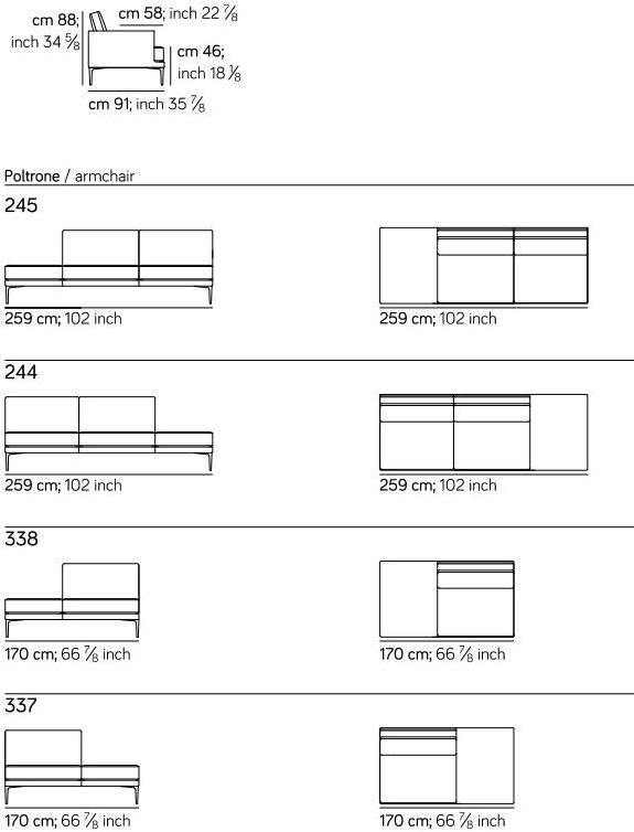 AMURA 2-местный тканевый диван Segno Am008.030 - Вид №7