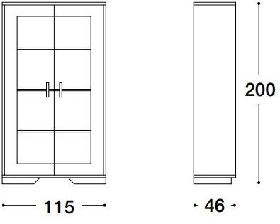 VOLPI Витрина из дерева и стекла со встроенной подсветкой Luigi volpi Lv-14003 - Вид №2