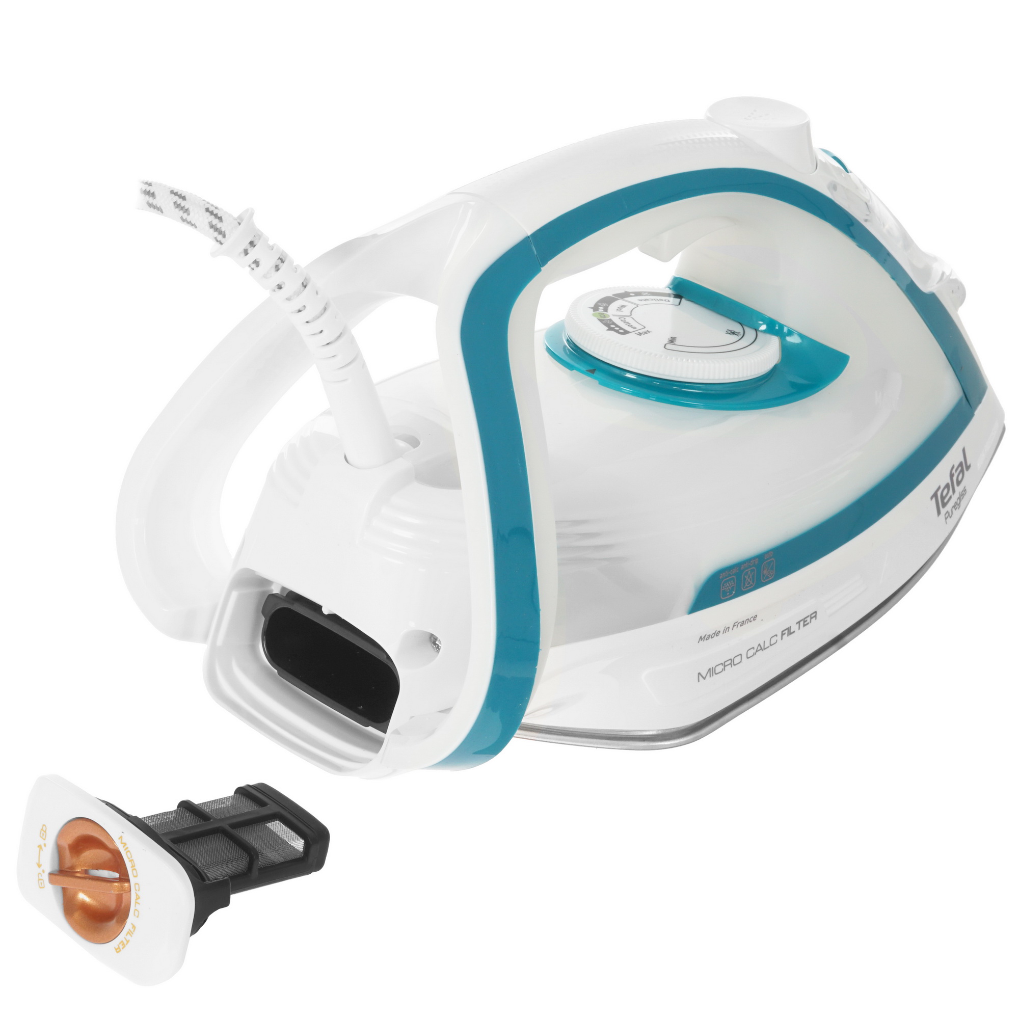 9983010 Утюг Tefal Puregliss FV8044E0 белый STDN-0044285 - Вид №5