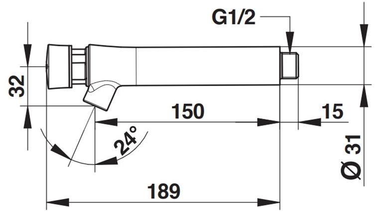 Настенный порционный кран Presto NEO 66020 66020.0 - Вид №2