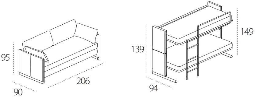 CLEI Съемный и трансформируемый диван-кровать Doc sun-id-1354295 - Вид №6