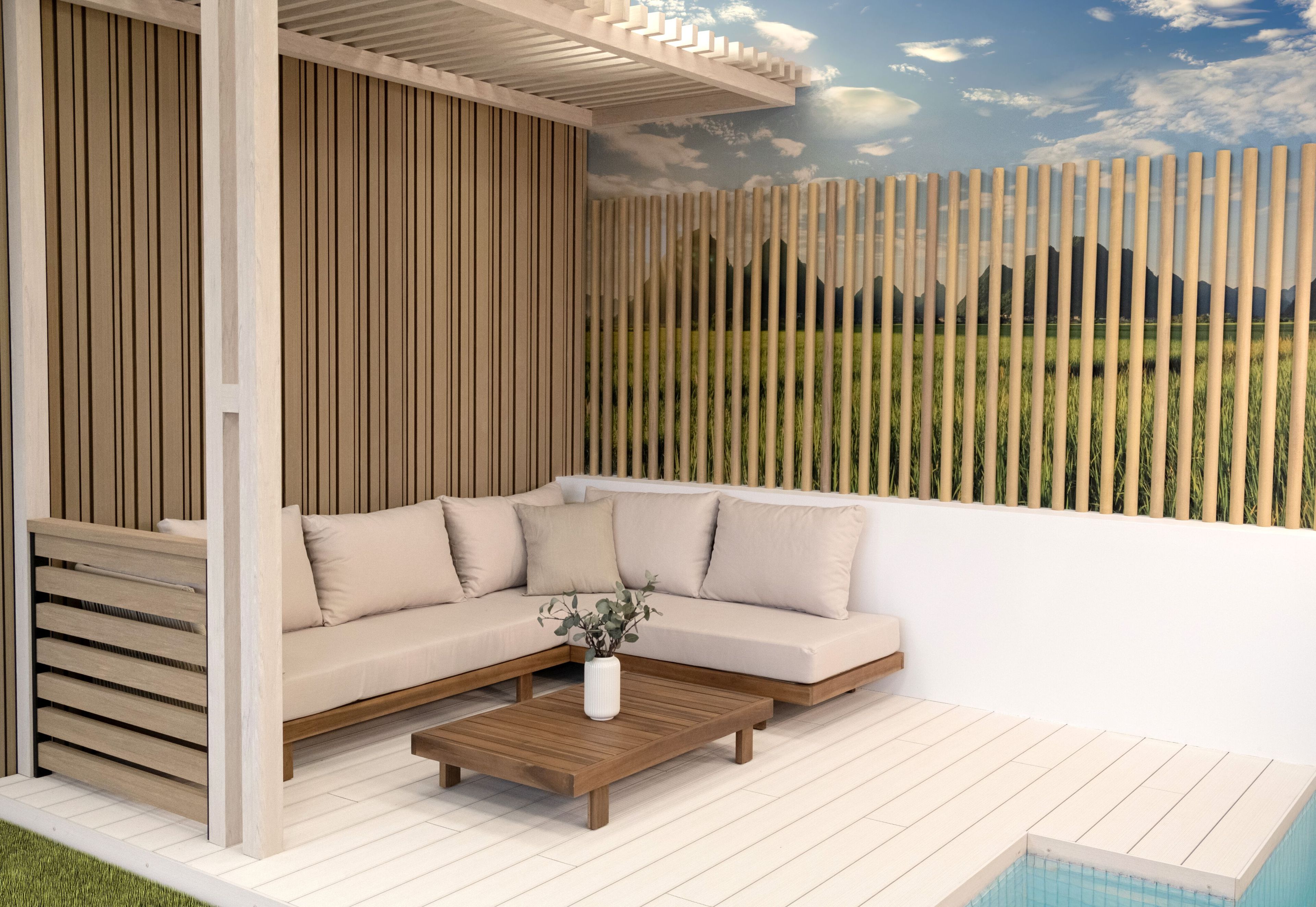 Наружное декоративное ограждение WPC Tarimatec Vertical ARCH-00148219 - Вид №1