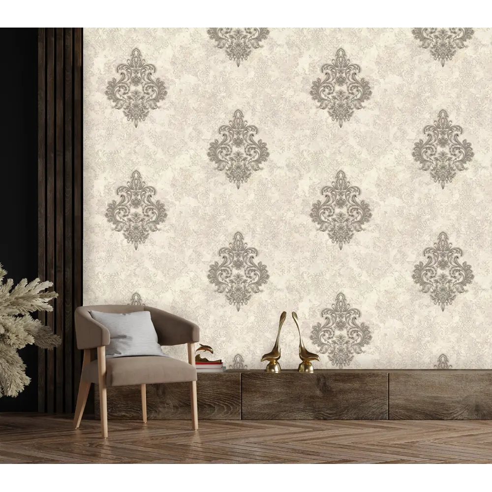 Обои флизелиновые Московская обойная фабрика Феличита бежевые 1.06 м 4229-4 STLM-2206564 - Вид №2