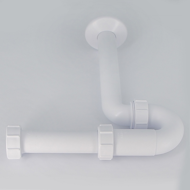 Сифон McAlpine трубный 1 1/4"х32 мм без выпуска с отв. трубой D32 мм и отражателем выход компресс. D=32 мм MRW8 - Вид №2