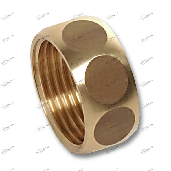 1437434 SANHA 4374 резьбовое соединение, гайка, латунь 3/4 SW30-6kt.H14xBo22,5 мм 