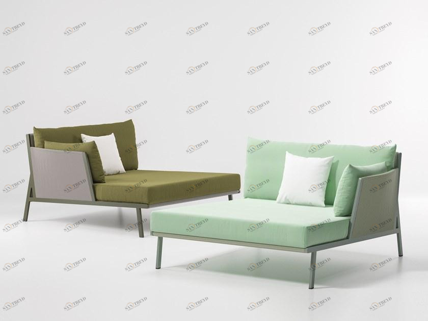 Kettal Садовая кровать из ткани Vieques #41610-.../41615-..