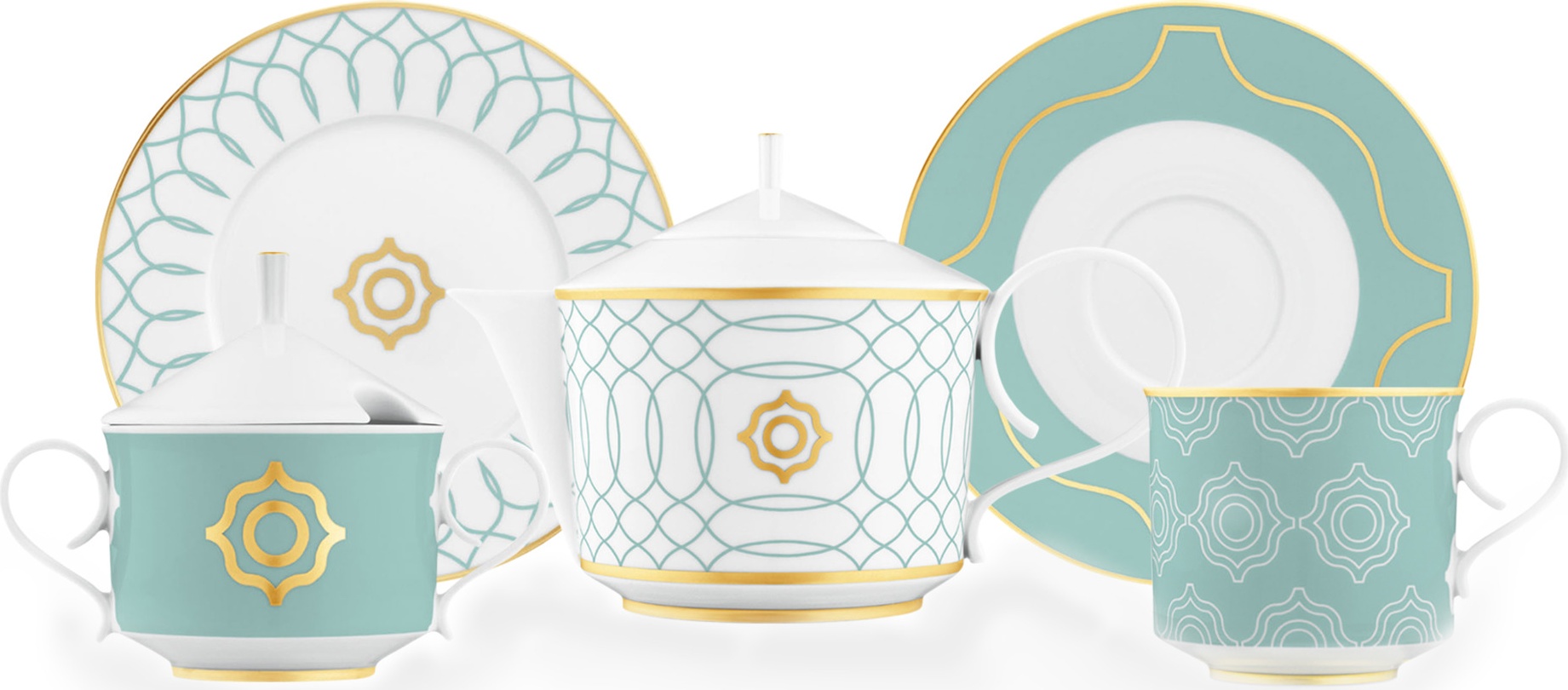 10658931 Furstenberg Сервиз чайный Furstenberg "Эсте" (Карло Даль Бьянко) на 6 персон 21 предмет Фарфор 