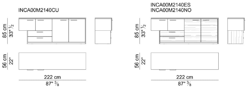 Деревянный офисный шкаф с распашными дверями i 4 Mariani Inca ARCH-00084755 - Вид №2